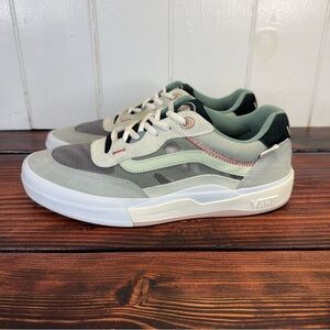 Vans Wayvee Skateboarding Shoes Gray Green Canvas Suede PopCush Men’s 10